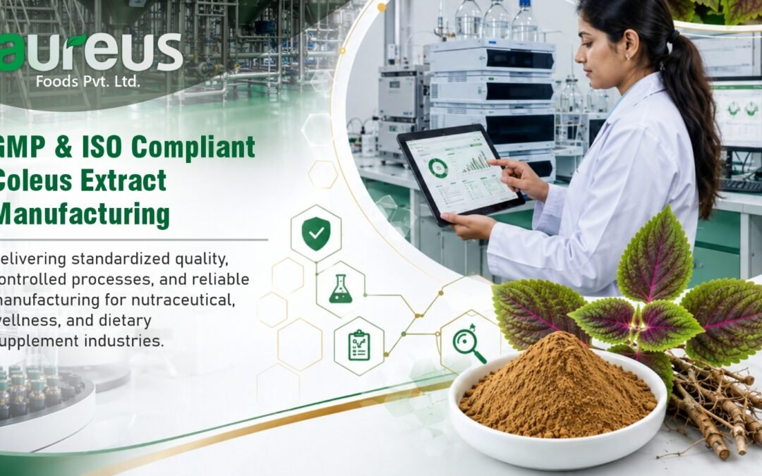 Quality testing of standardized Coleus Extract in a GMP and ISO compliant manufacturing laboratory
